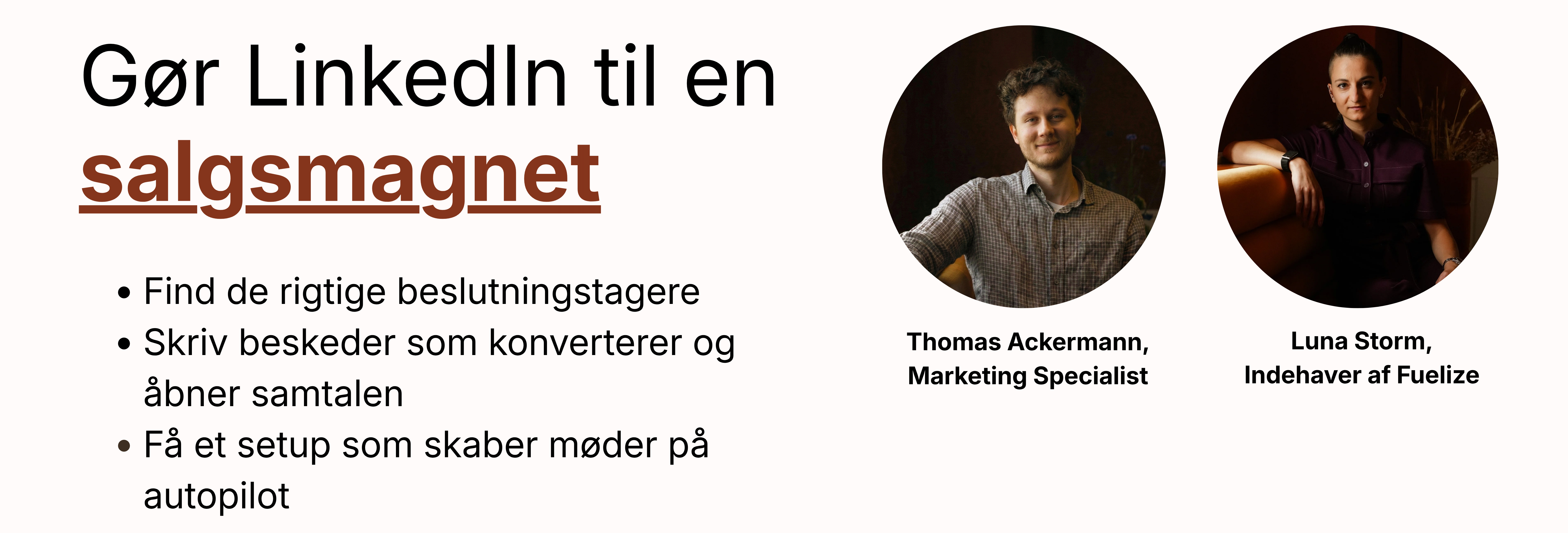 Iværksætter café - LinkedIn som salgsplatform . Luna Storm