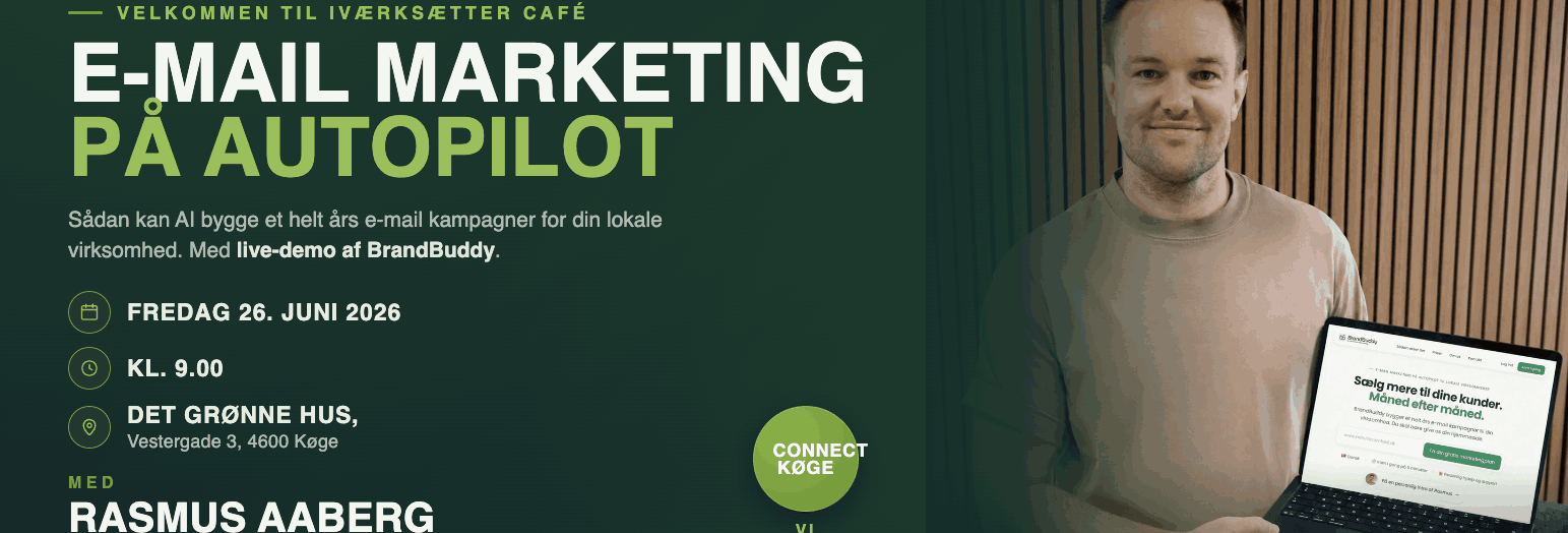 Iværksætter café - AI-drevet e-mail marketing med Rasmus Aaberg